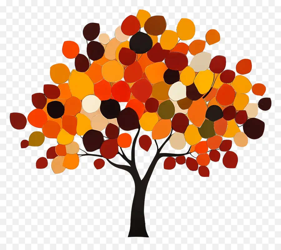 Paisaje De Arboles，árbol Colorido PNG