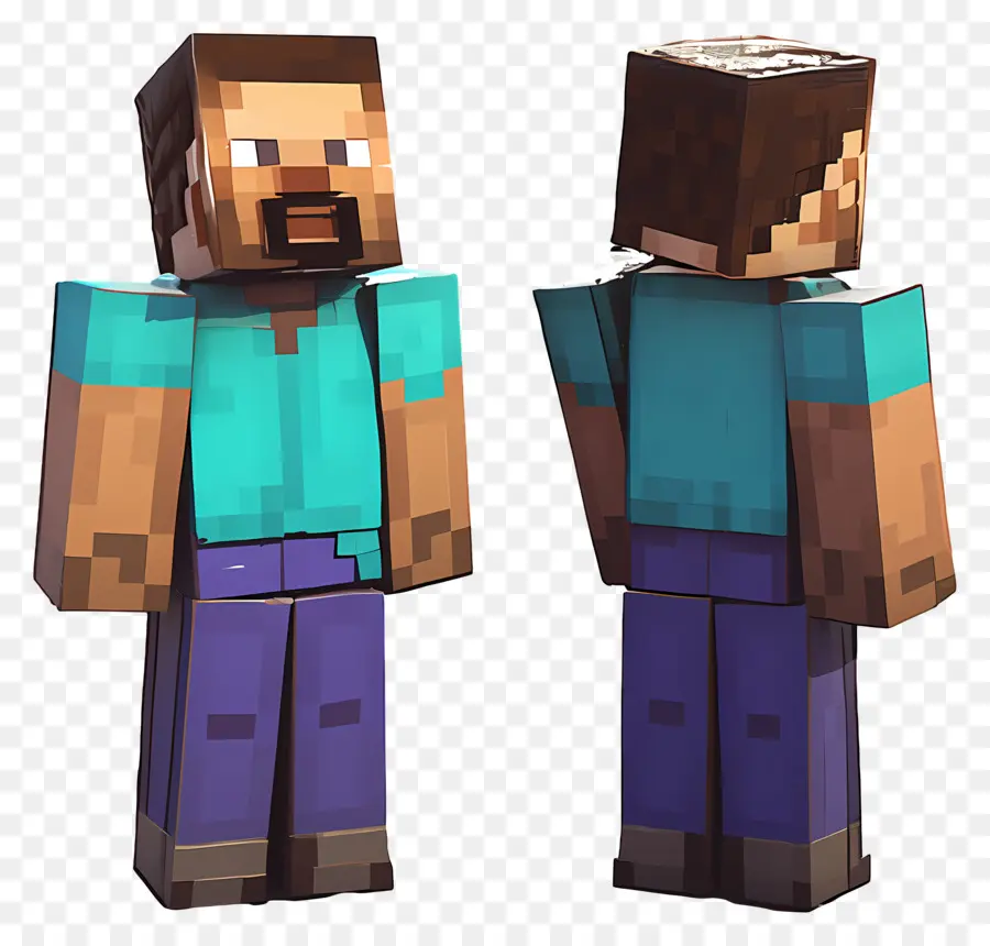 Minecraft Steve，Personaje Pixelado PNG