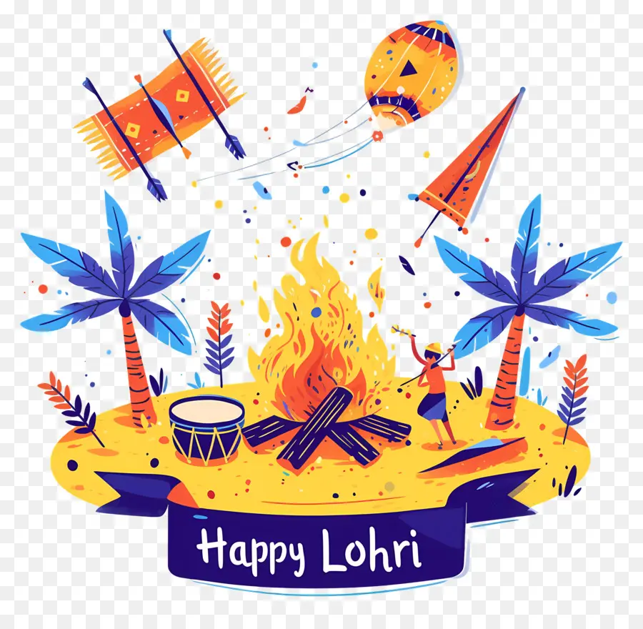 Feliz Lohri，Hoguera PNG