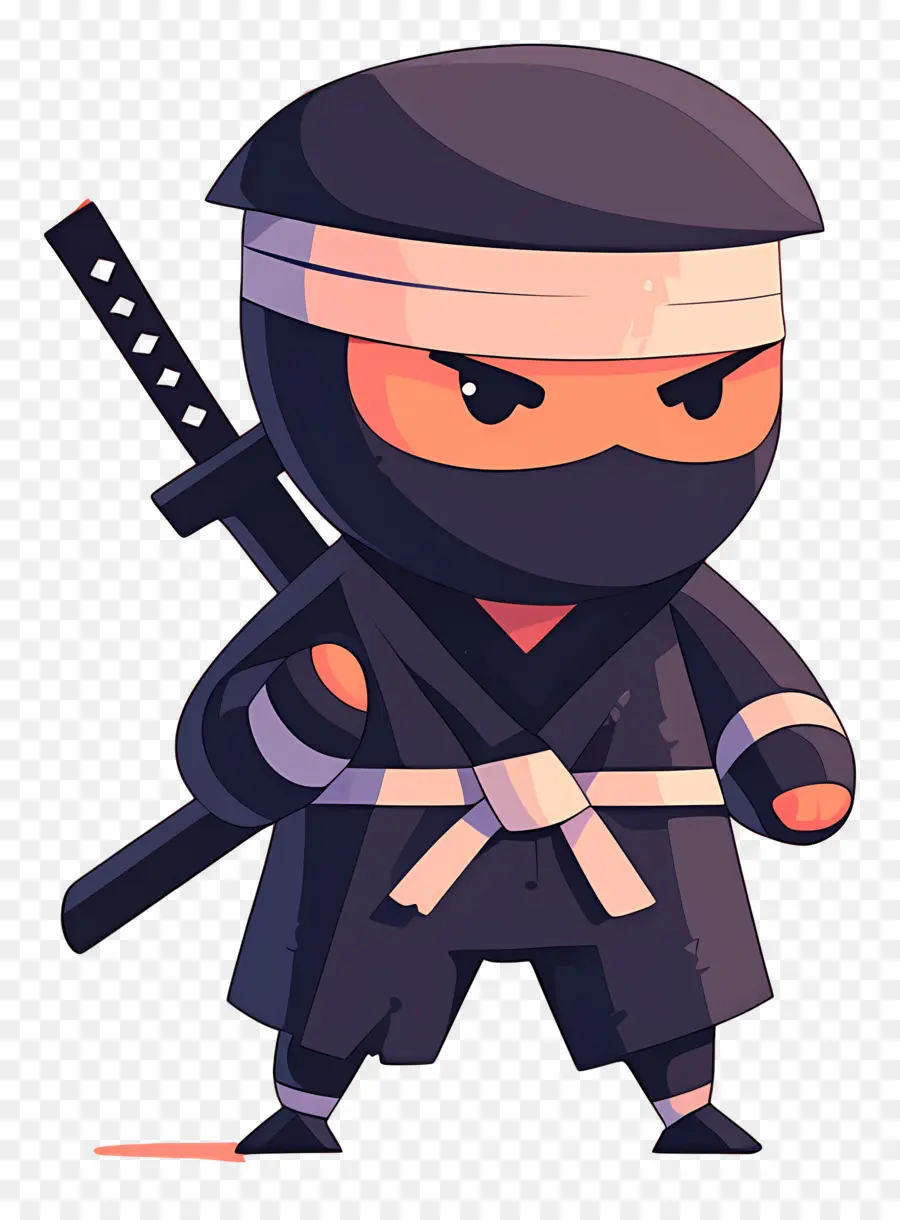 Día Ninja，Gato Ninja Con Espada PNG