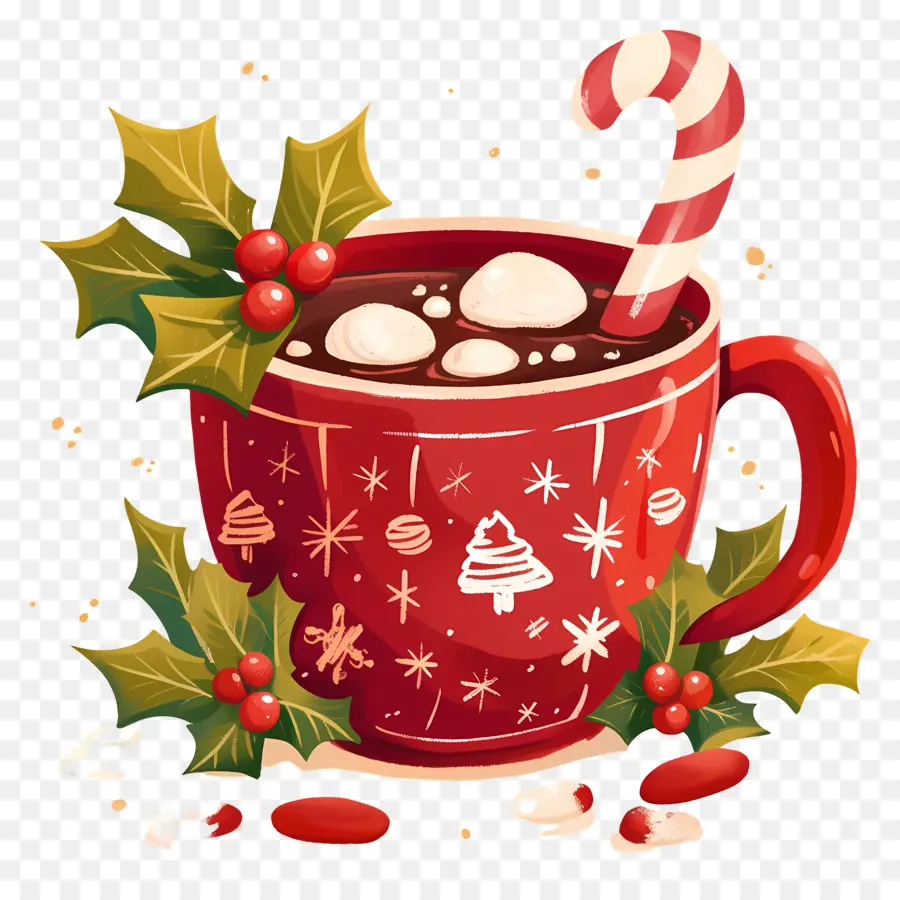 Chocolate Caliente Navideño，Taza De Navidad PNG