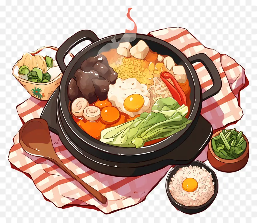 Bibimbap，Olla Caliente PNG