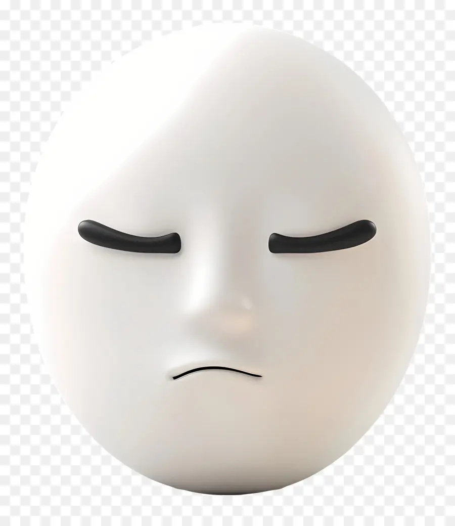 Emojis，Cara Blanca Y Tranquila PNG