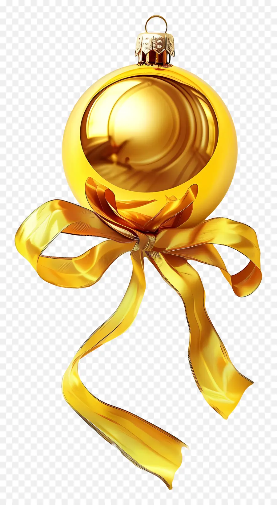 Balón De Oro De Navidad，Adorno Dorado PNG