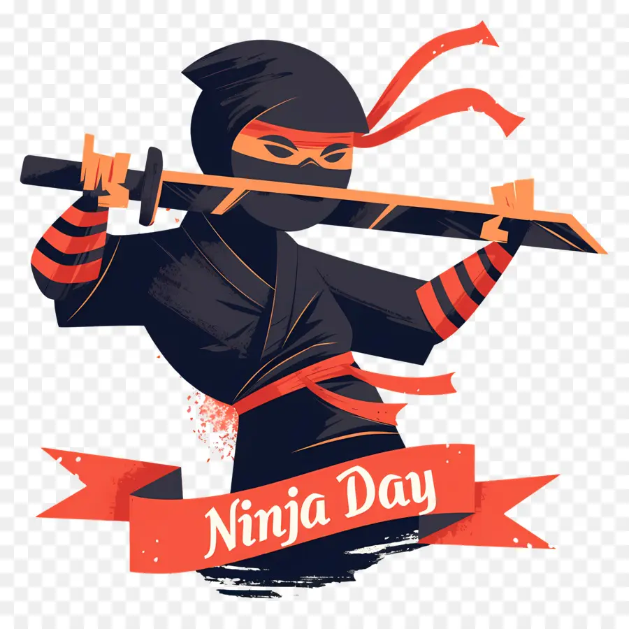 Día Ninja，Ninja Con Espada PNG