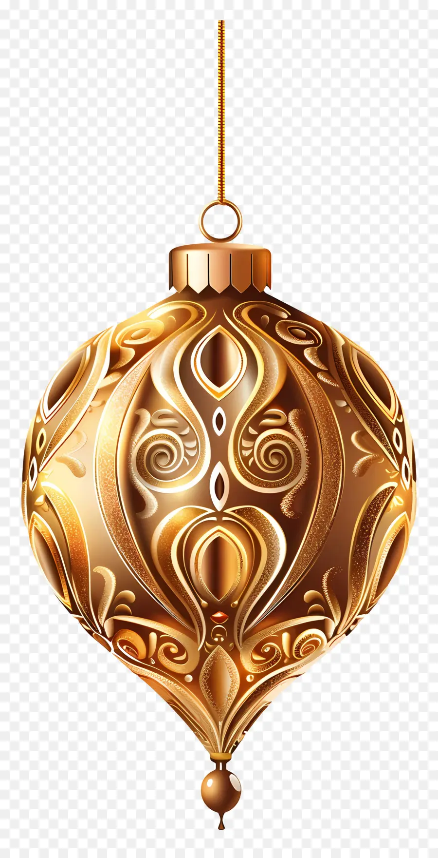 Balón De Oro De Navidad，Adorno Dorado PNG