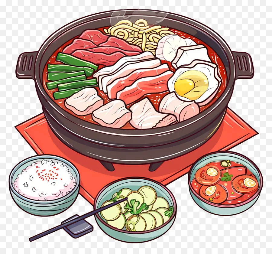 Comida Coreana，Olla Caliente PNG