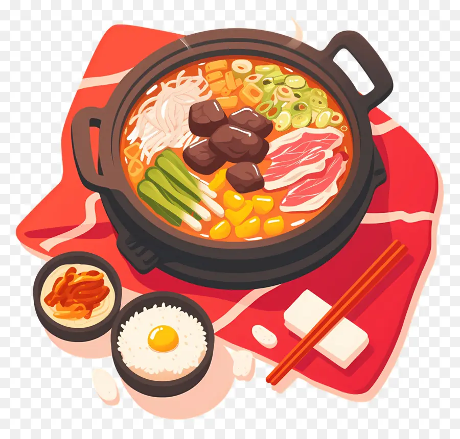 Bibimbap，Olla Caliente PNG