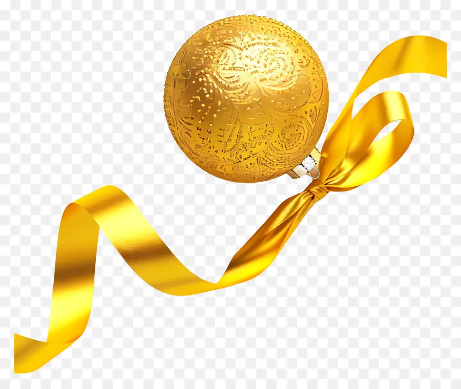 Balón De Oro De Navidad，Adorno Dorado PNG