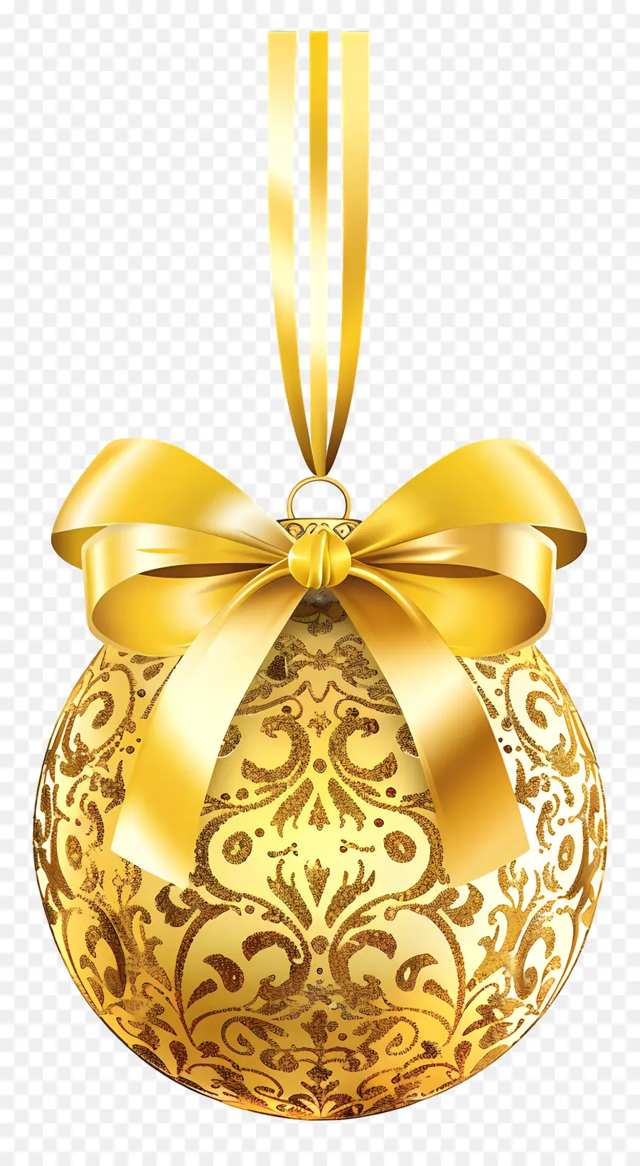 Balón De Oro De Navidad，Adorno Dorado PNG