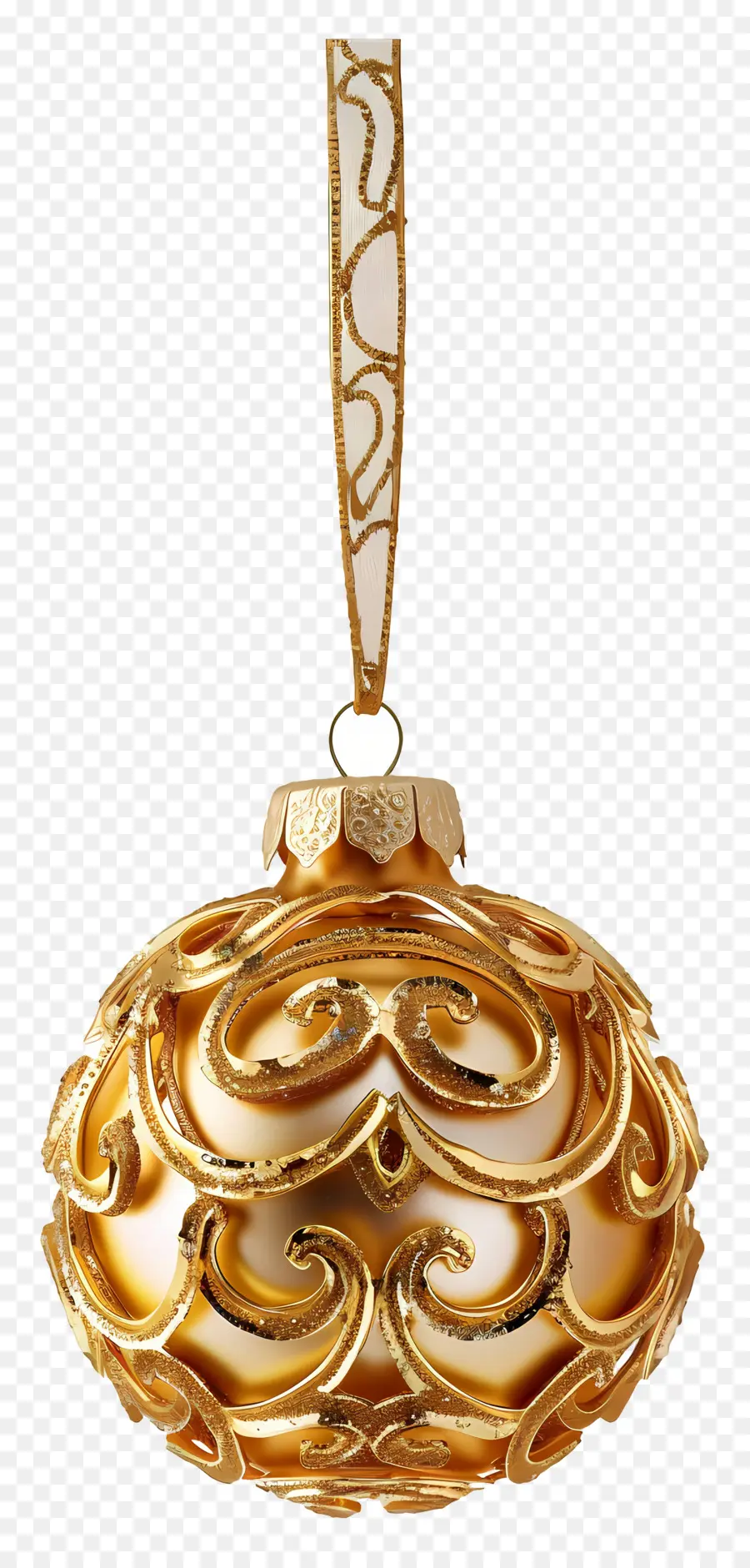 Balón De Oro De Navidad，Adorno Dorado PNG