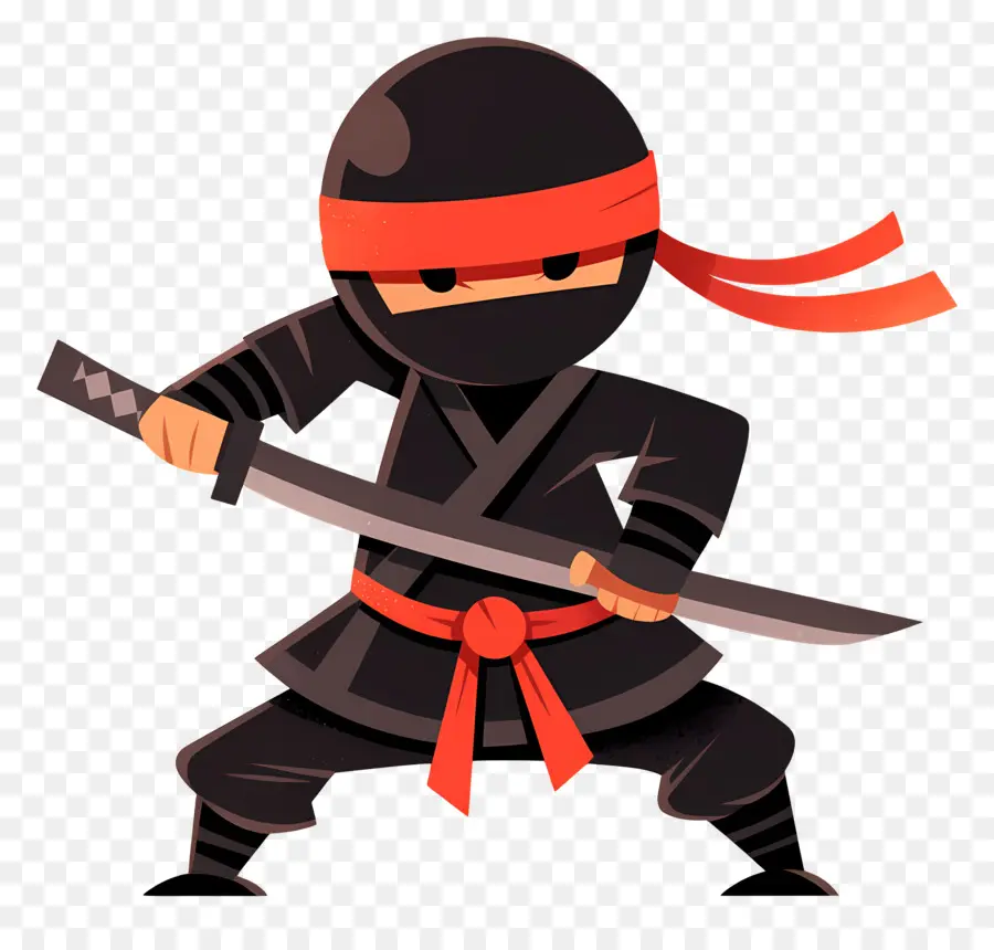 Día Ninja，Gato Ninja Con Espada PNG