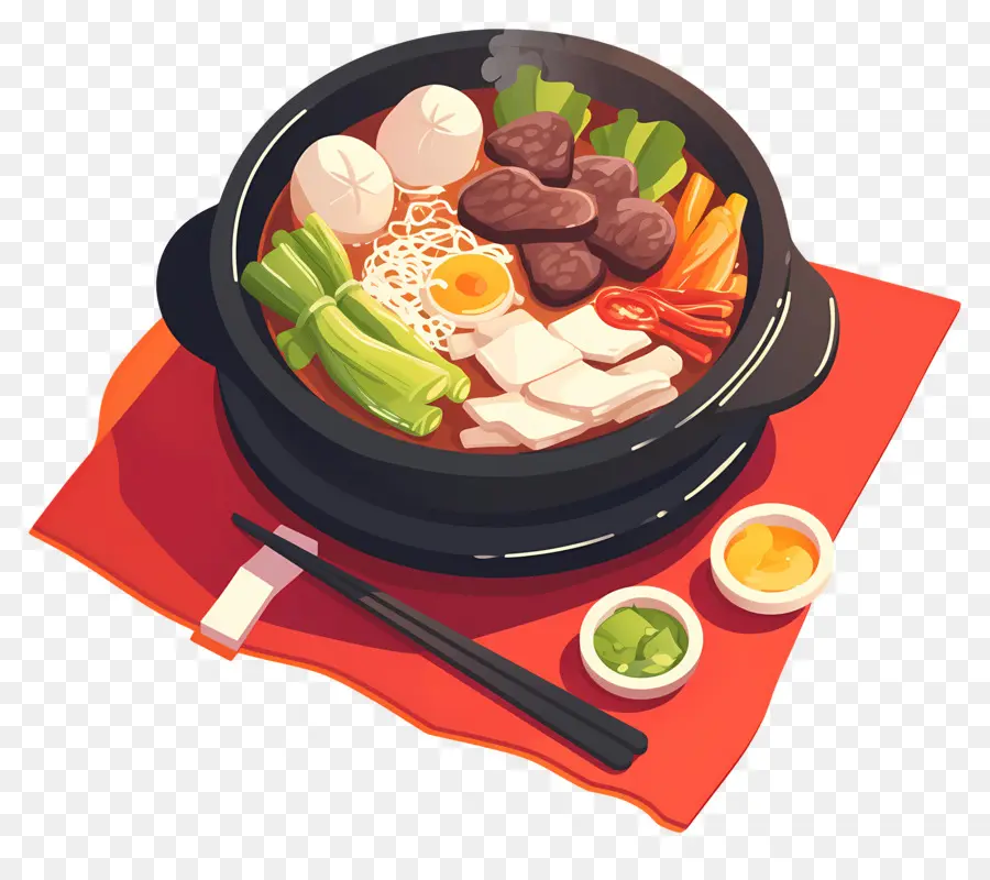 Comida Coreana，Olla Caliente PNG