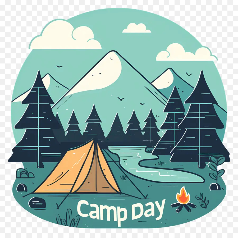 Día Nacional Del Campamento，Tiendas De Campaña PNG