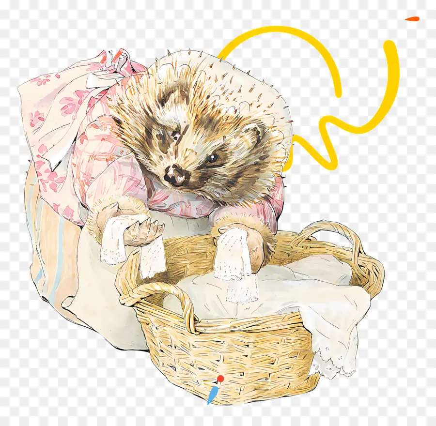 Señora Tiggy Winkle，Erizo Con Lavandería PNG