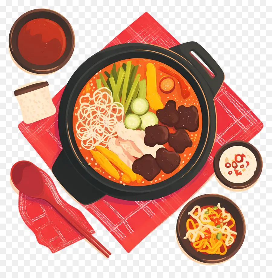 Comida Coreana，Olla Caliente PNG