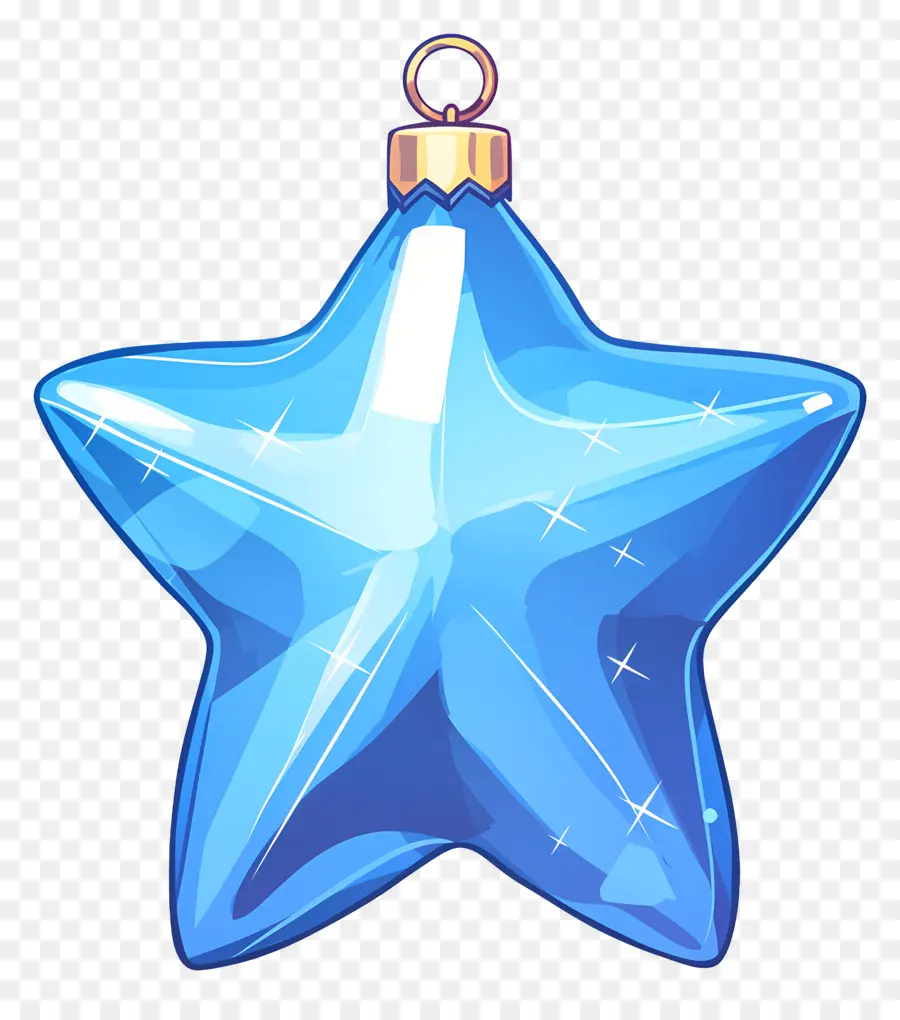 Estrella Azul，Adorno De Estrella Azul PNG