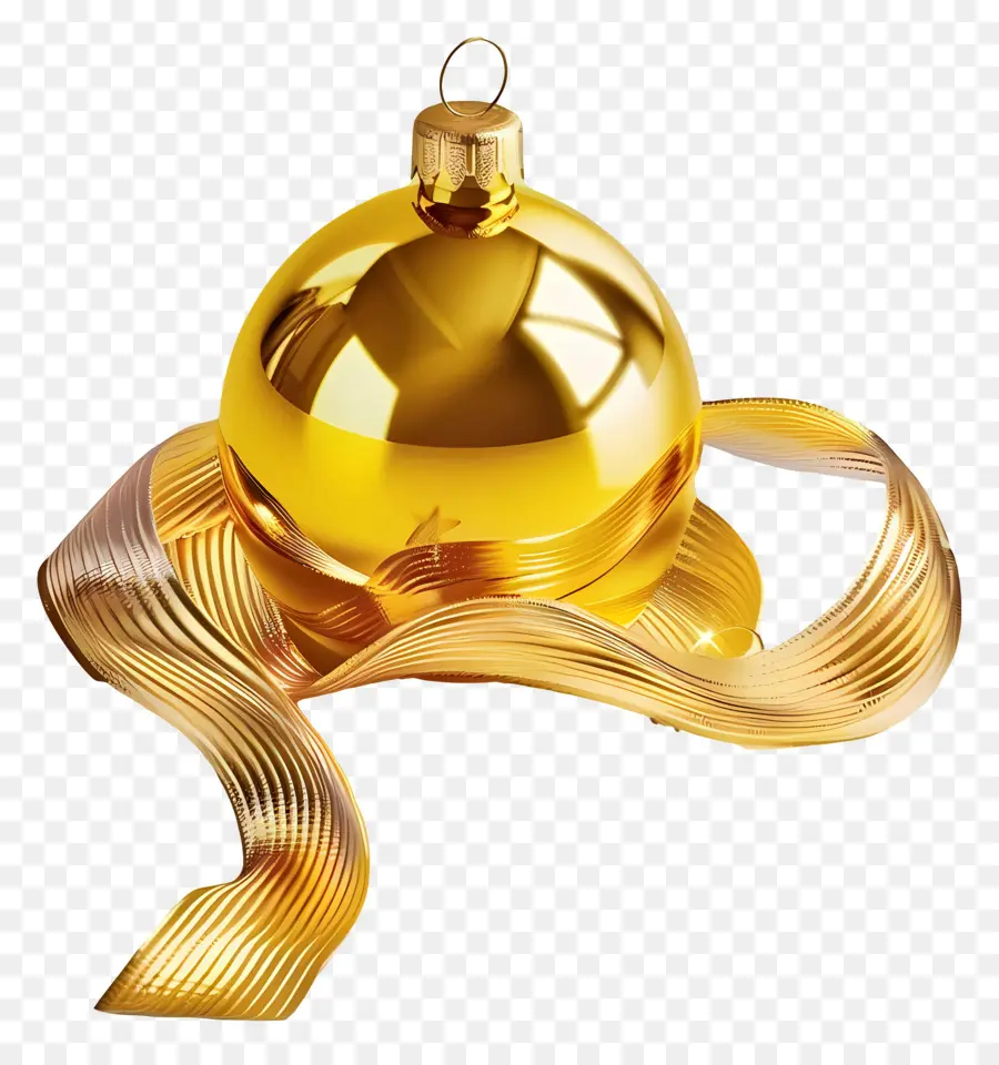 Balón De Oro De Navidad，Adorno Dorado PNG