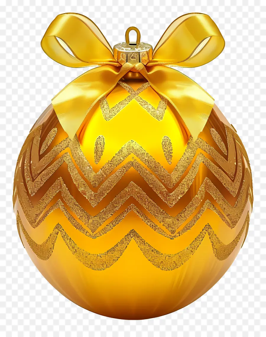 Balón De Oro De Navidad，Adorno Dorado PNG