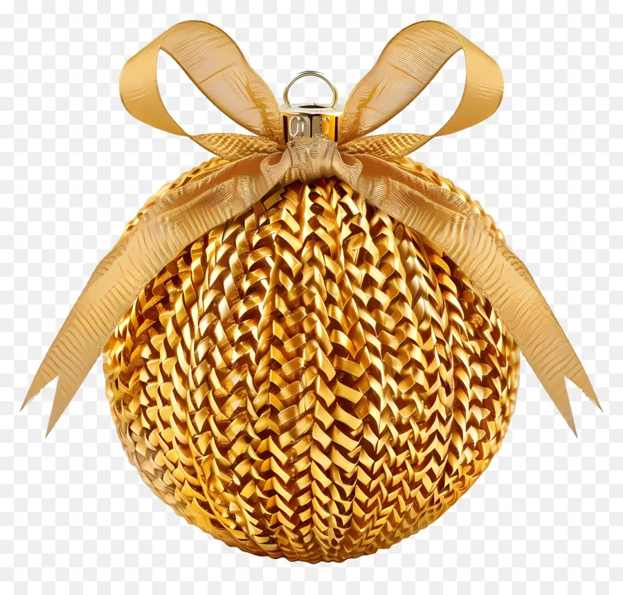 Balón De Oro De Navidad，Adorno Dorado PNG