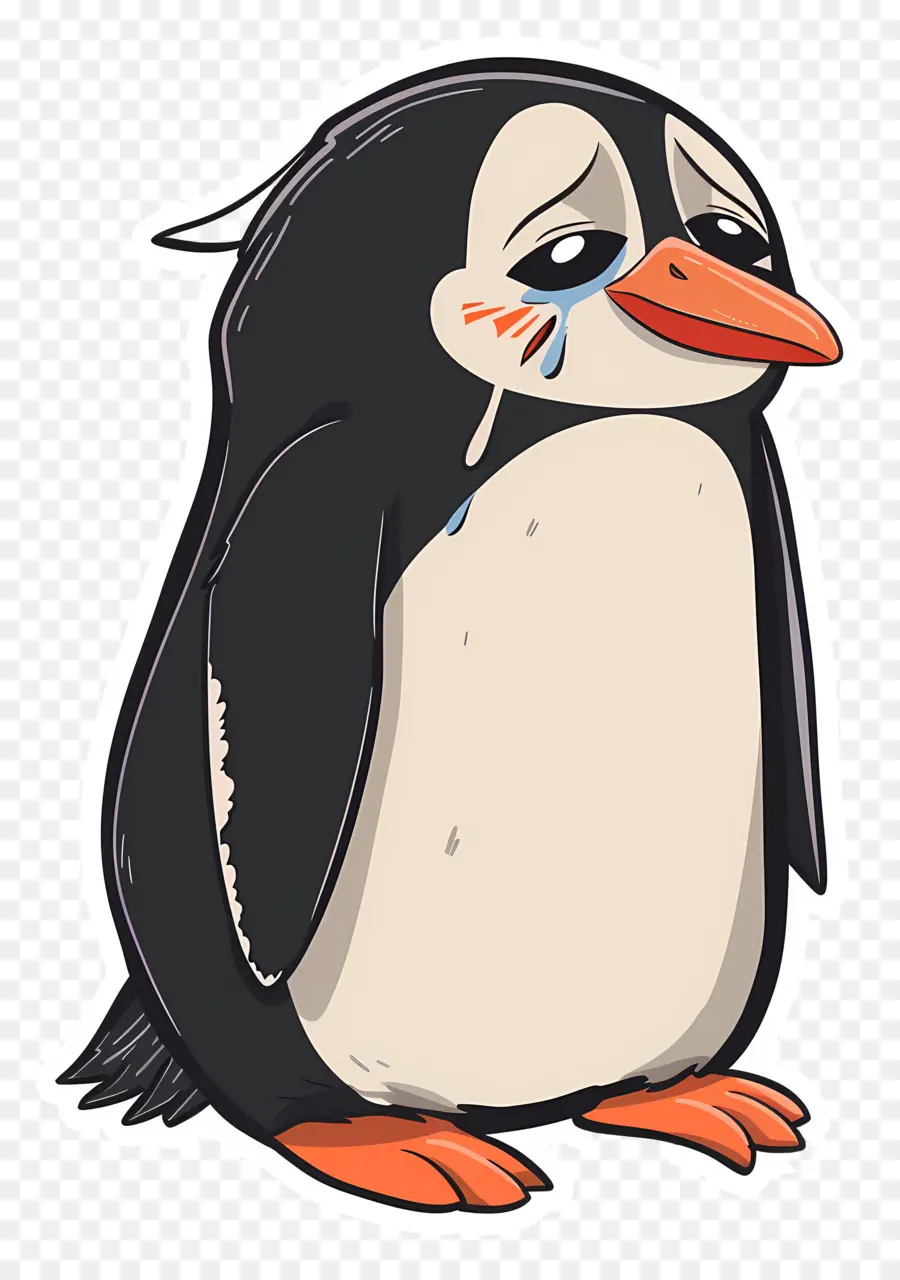 Pingüino Llorando，Pingüino De Dibujos Animados Triste PNG