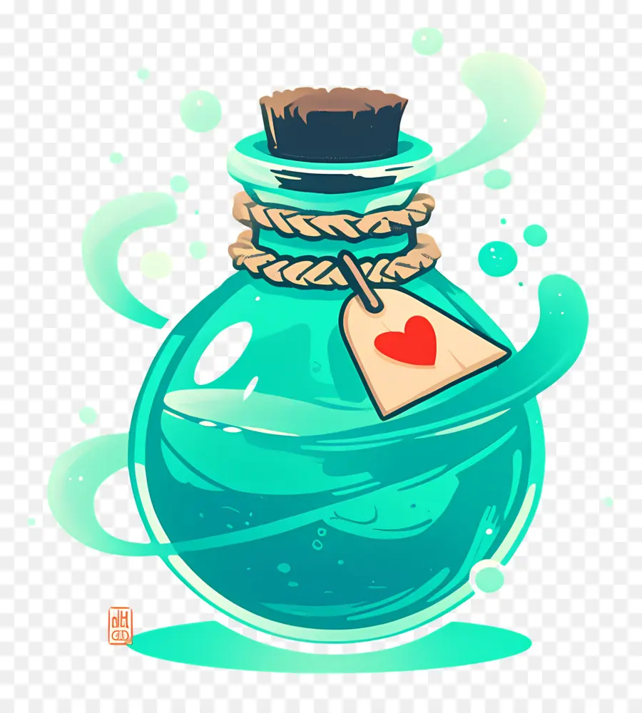 Poción De Amor，Botella De Poción Azul PNG