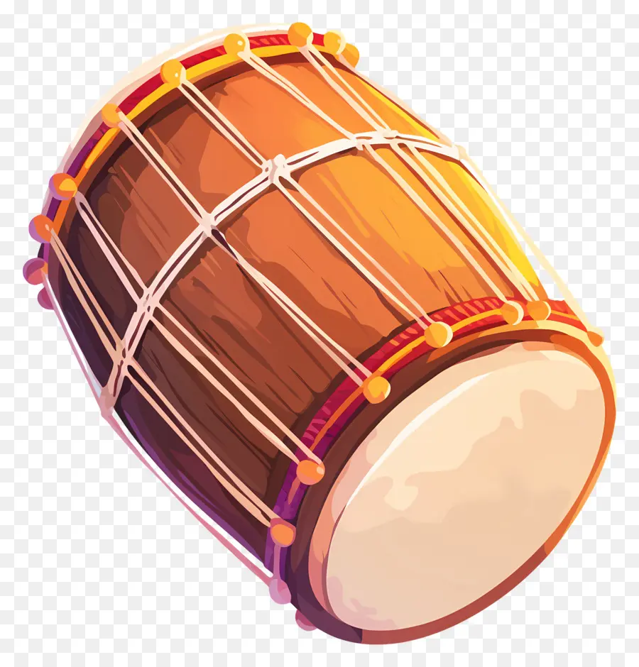 Dhol Lohri，Tambor Marrón PNG