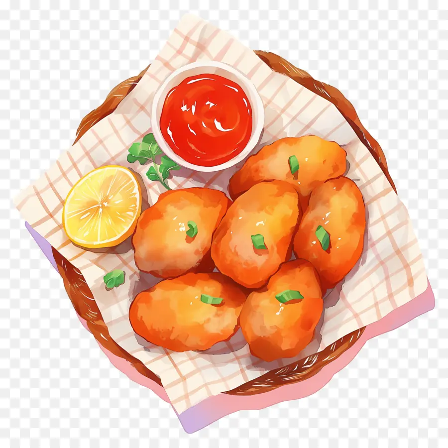 Nuggets De Pollo Frito，Pepitas Fritas PNG