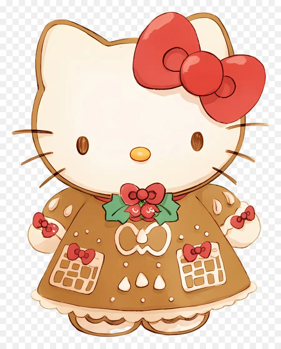 Hola Kitty Navidad，Gato De Dibujos Animados PNG