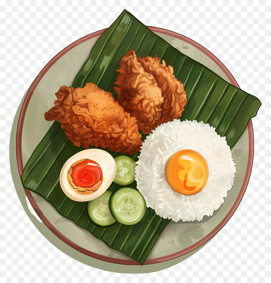 Nasi Lemak，Arroz Y Huevo PNG