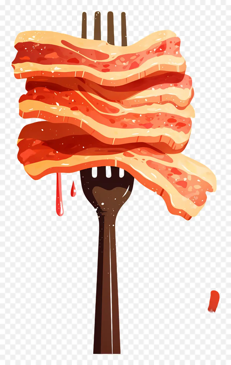 Día Nacional Del Tocino，Tocino En Tenedor PNG