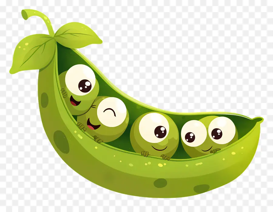 Guisantes Kawaii，Guisantes En Vaina PNG