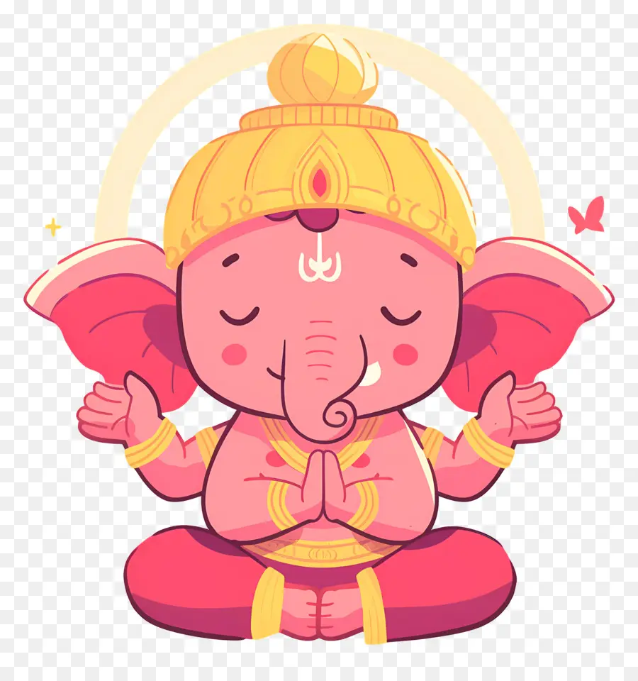 Señor Ganesha，Elefante Rosa PNG