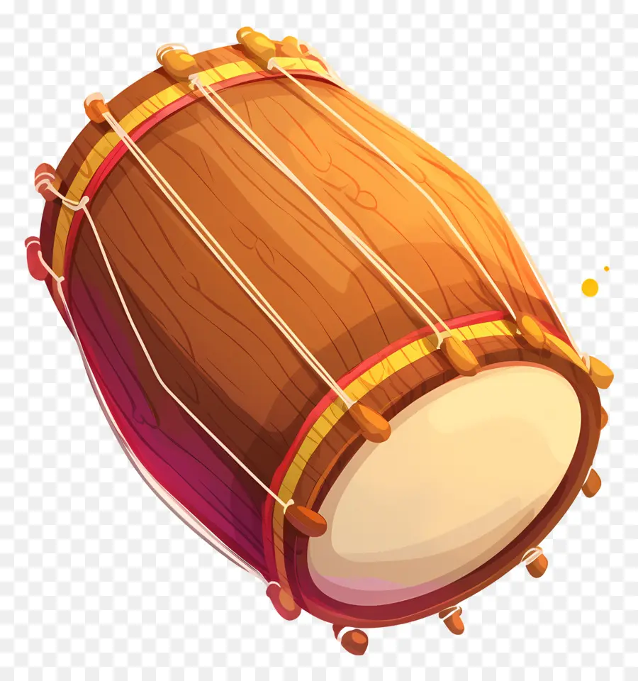 Dhol Lohri，Tambor Marrón PNG