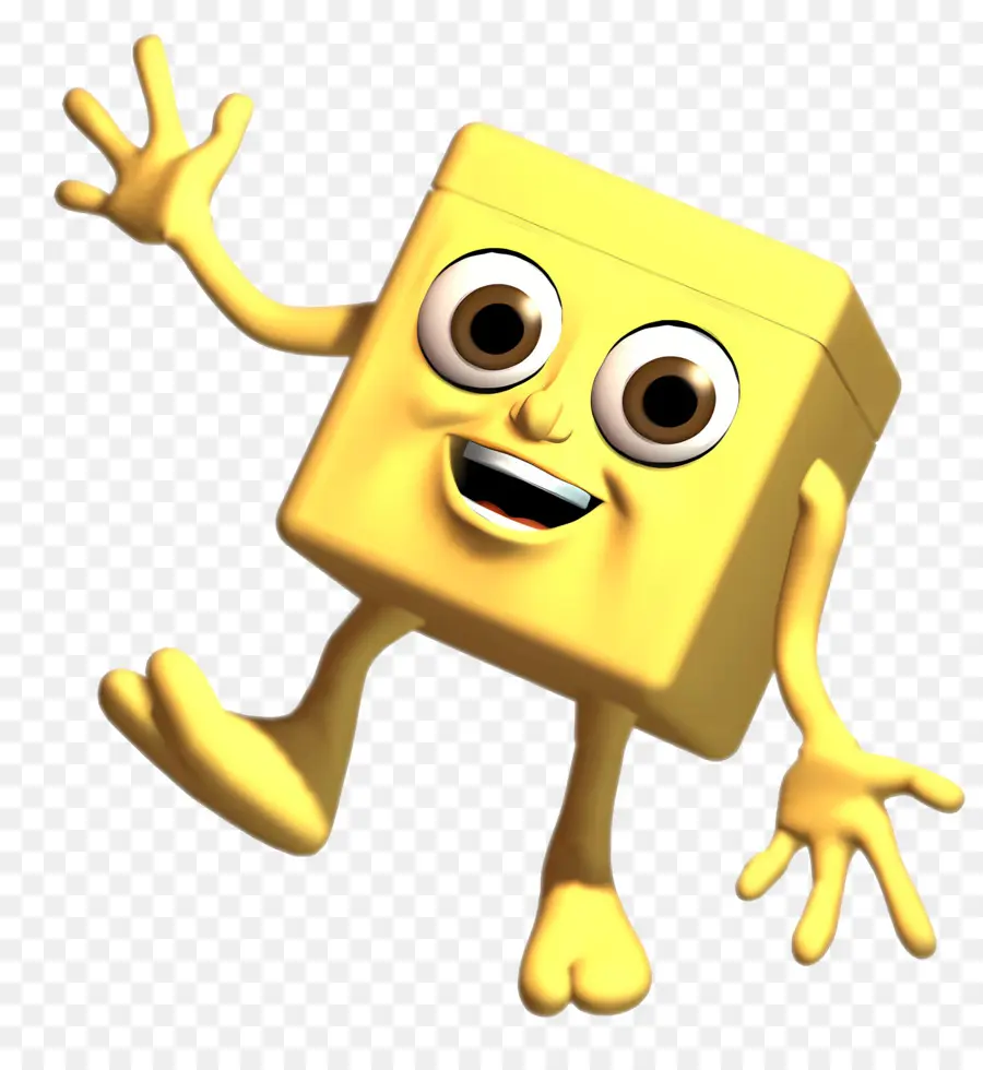 Cubeez，Carácter De Cubo Amarillo PNG