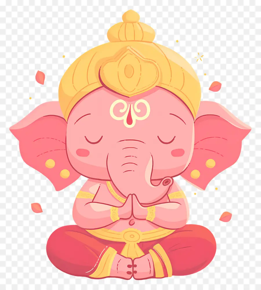 Señor Ganesha，Elefante Rosa PNG