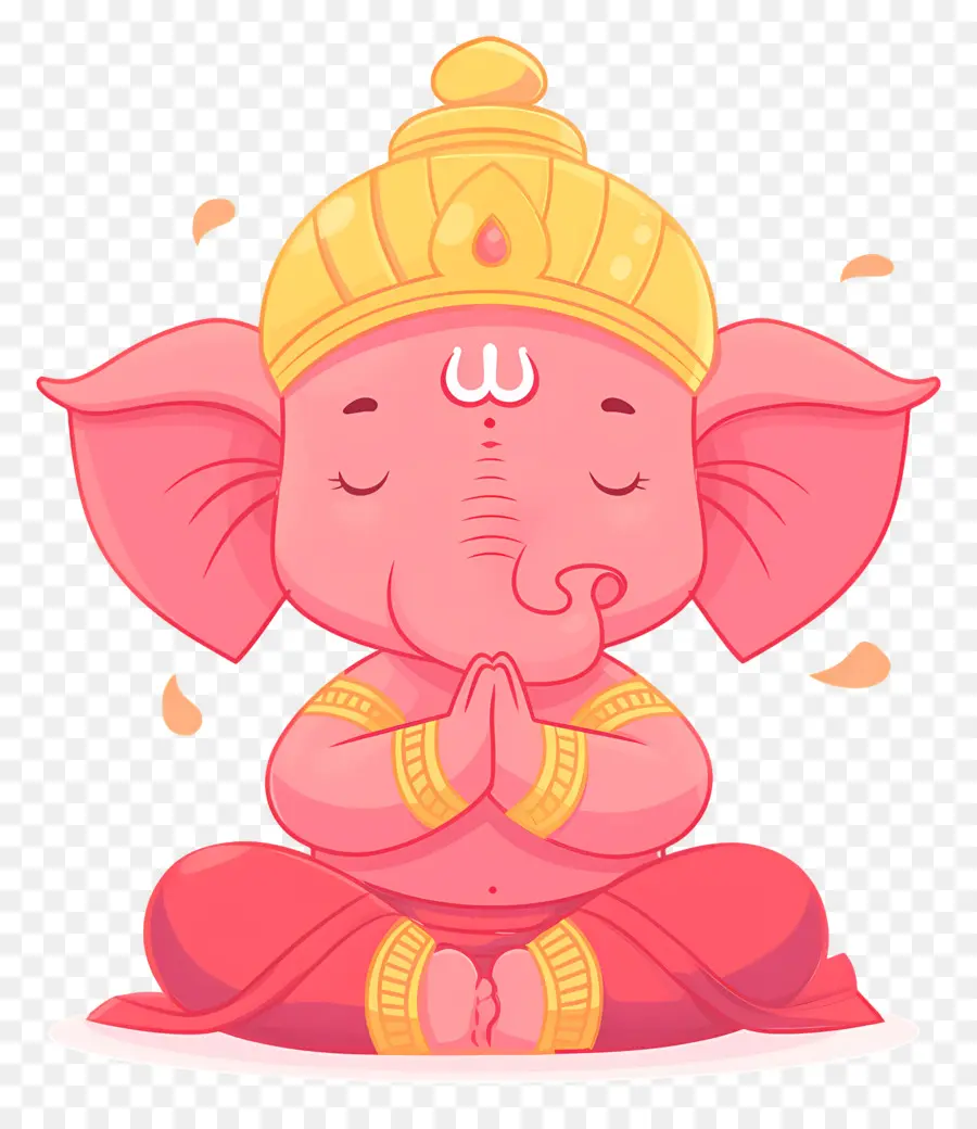 Señor Ganesha，Elefante Rosa PNG