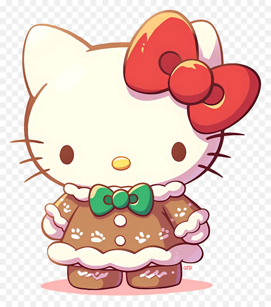 Hola Kitty Navidad，Gato De Dibujos Animados PNG