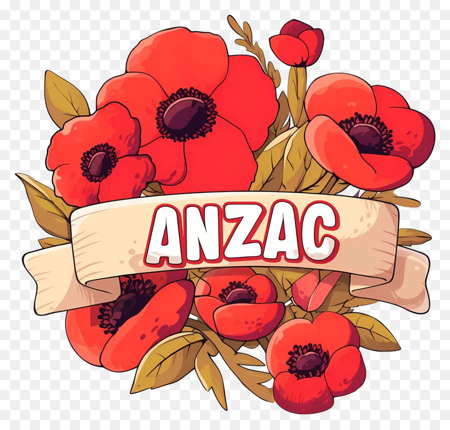 Día De Anzac，Arreglo De Amapola Anzac PNG