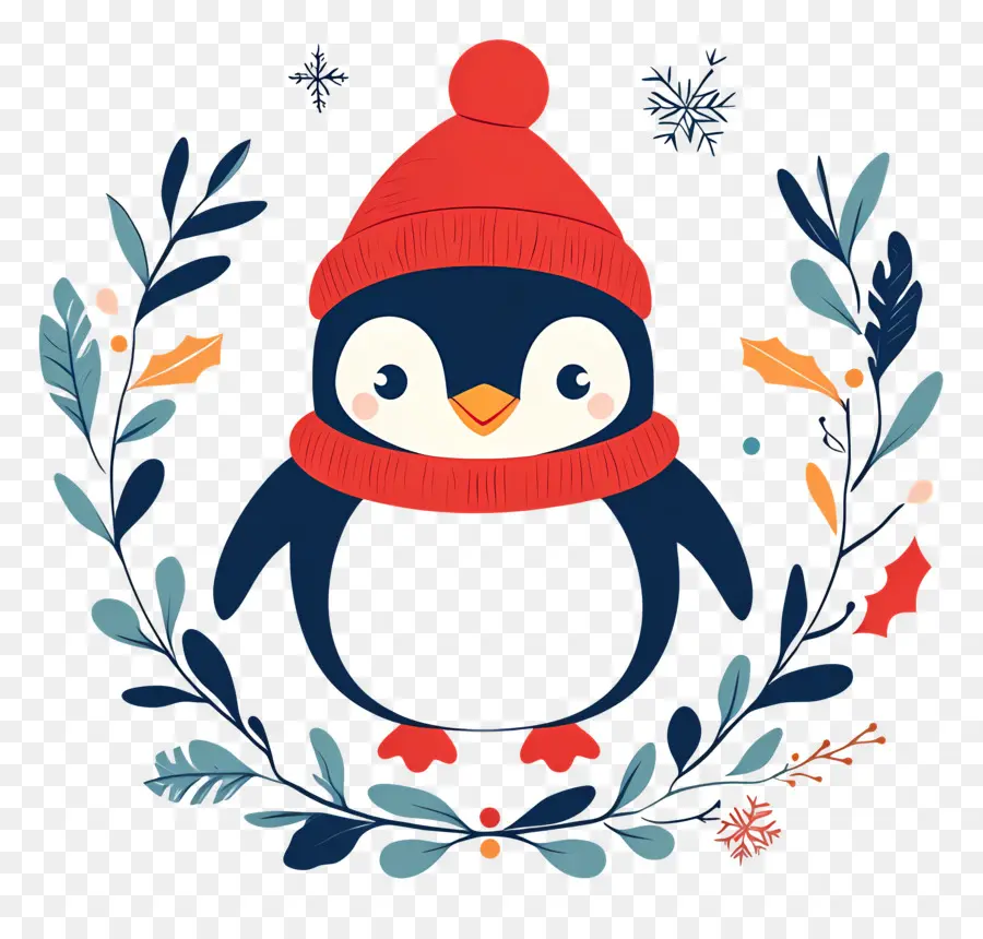 Pingüino De Navidad，Pingüino En Ropa De Invierno PNG