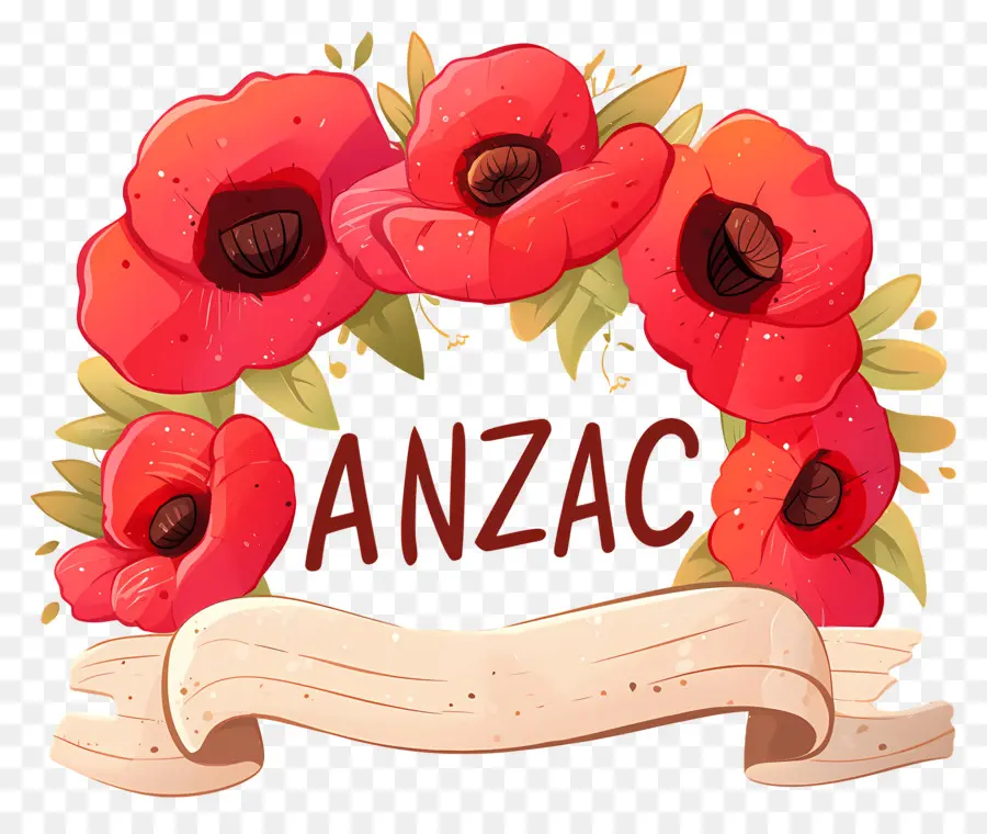 Día De Anzac，Estandarte De Amapola Anzac PNG