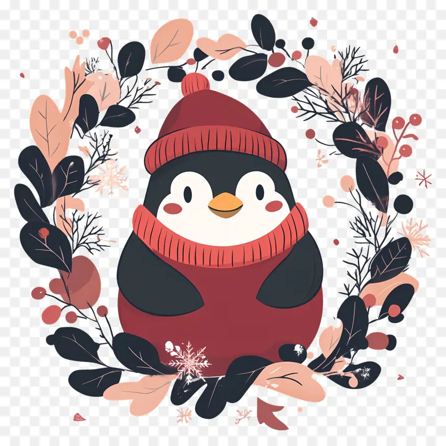 Pingüino De Navidad，Pingüino En Ropa De Invierno PNG