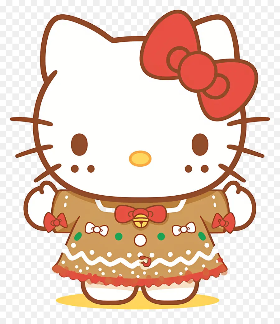 Hola Kitty Navidad，Gato De Dibujos Animados PNG