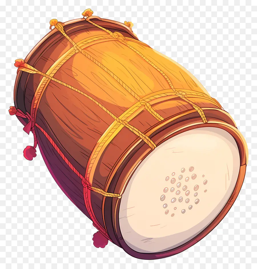 Dhol Lohri，Tambor Marrón PNG