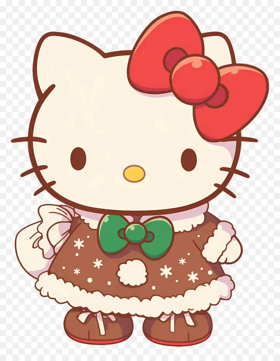 Hola Kitty Navidad，Gato De Dibujos Animados PNG