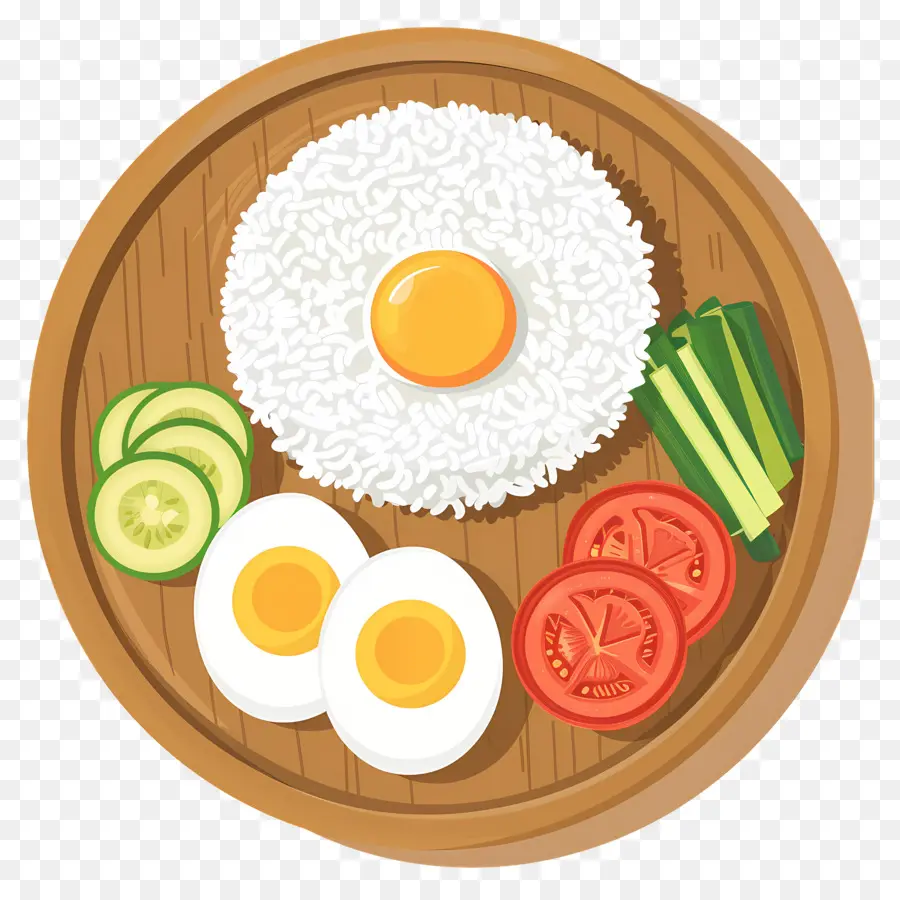 Nasi Lemak，Arroz Y Huevo PNG