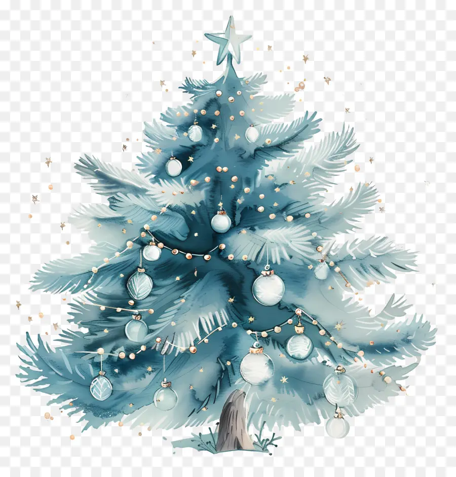 Árbol De Navidad De Acuarela，Árbol De Navidad PNG