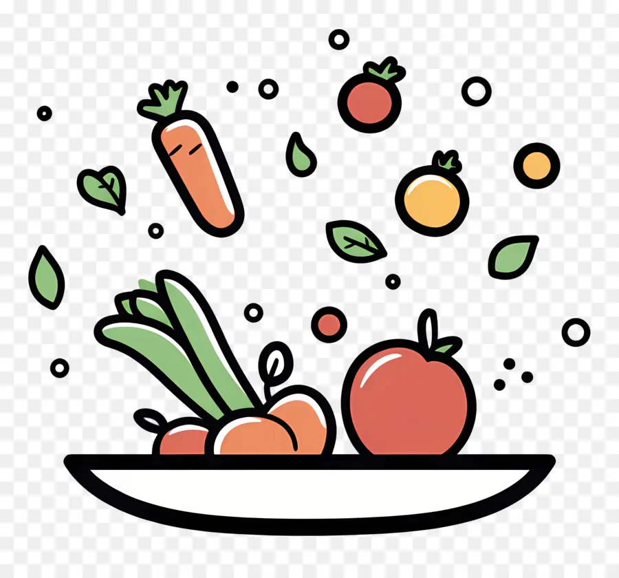 Logotipo De Comida，Plato De Verduras PNG