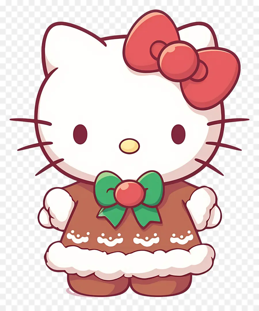 Hola Kitty Navidad，Gato De Dibujos Animados PNG