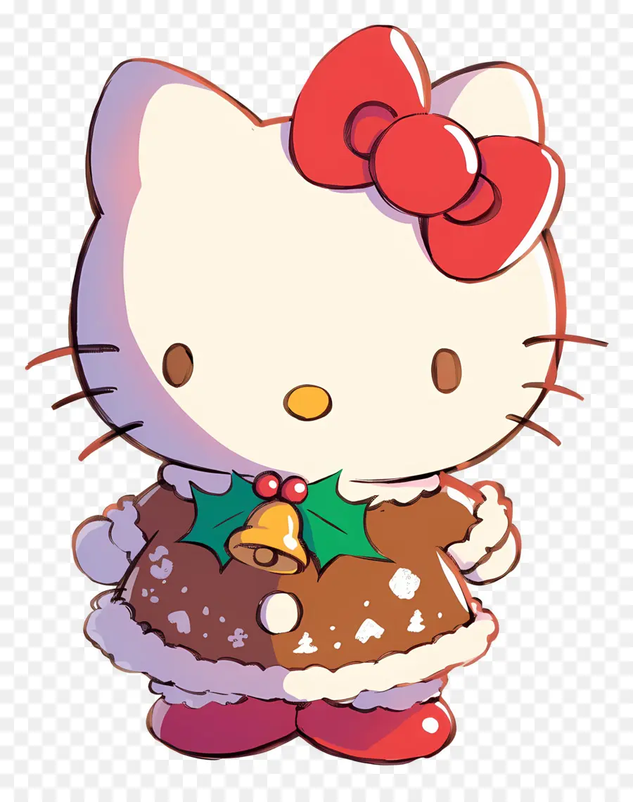 Hola Kitty Navidad，Gato De Dibujos Animados PNG